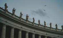 Marika Iaccarino's https://unsplash.com/photos/a-group-of-statues-on-top-of-a-building-2b3WxSaJylc
